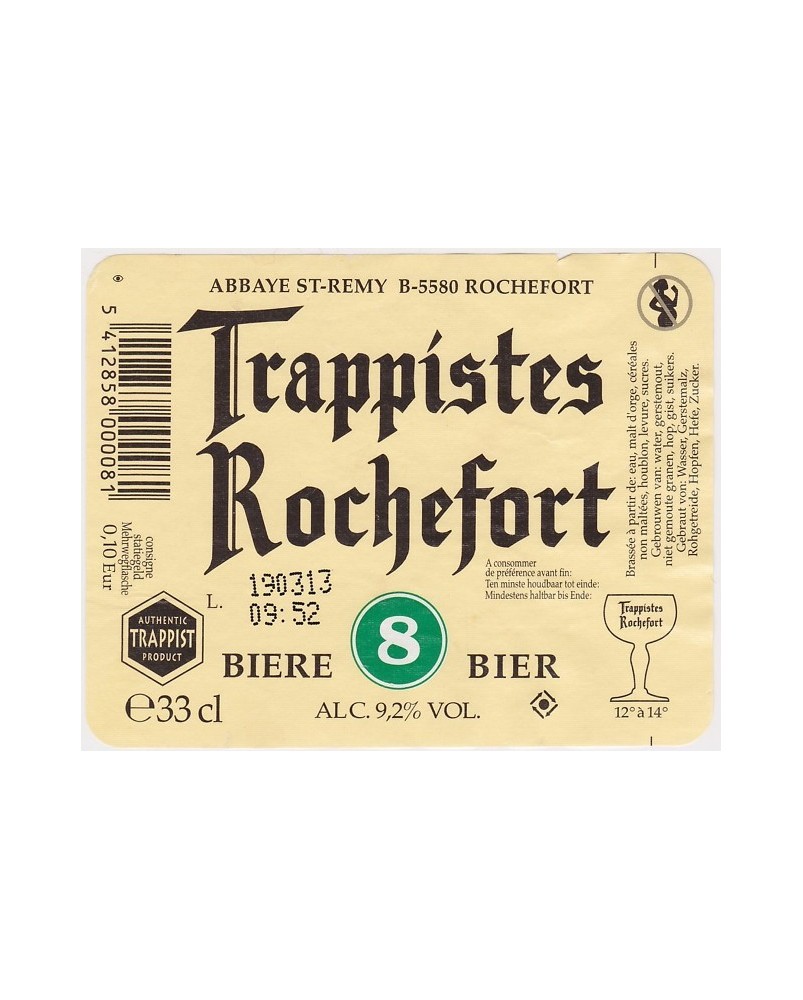 Bière trappiste Rochefort 8 33cl Les Saveurs du Colombier