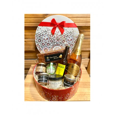 panier garni Saveurs du Noël, assortiment de produits artisanaux lorrains