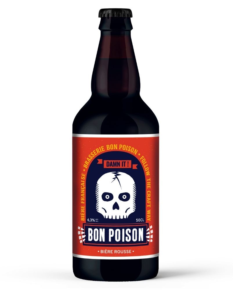 Bière rousse Bon Poison 50cl, produite par la brasserie Bon Poison à Metz (57, Moselle)