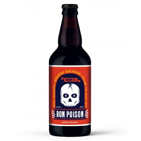 Bière rousse Bon Poison 50cl, produite par la brasserie Bon Poison à Metz (57, Moselle)