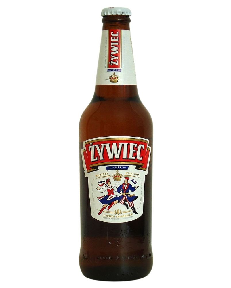 Bière polonaise Zywiec 50cl, produite par la brasserie Zywiec