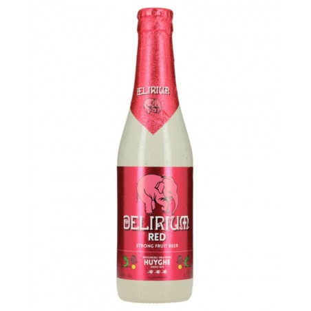 Bière belge Delirium rouge 33cl, produite pas la brasserie Huyghe