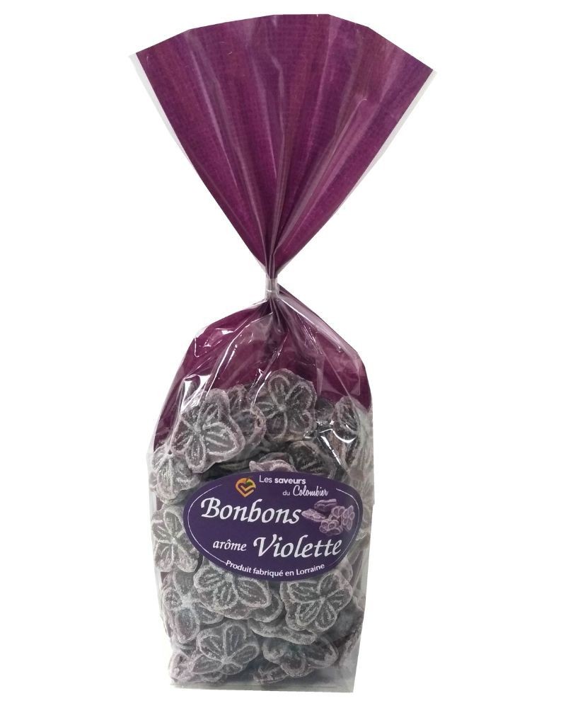 Bonbons arôme violette 180g, produits par la confiserie Perrin