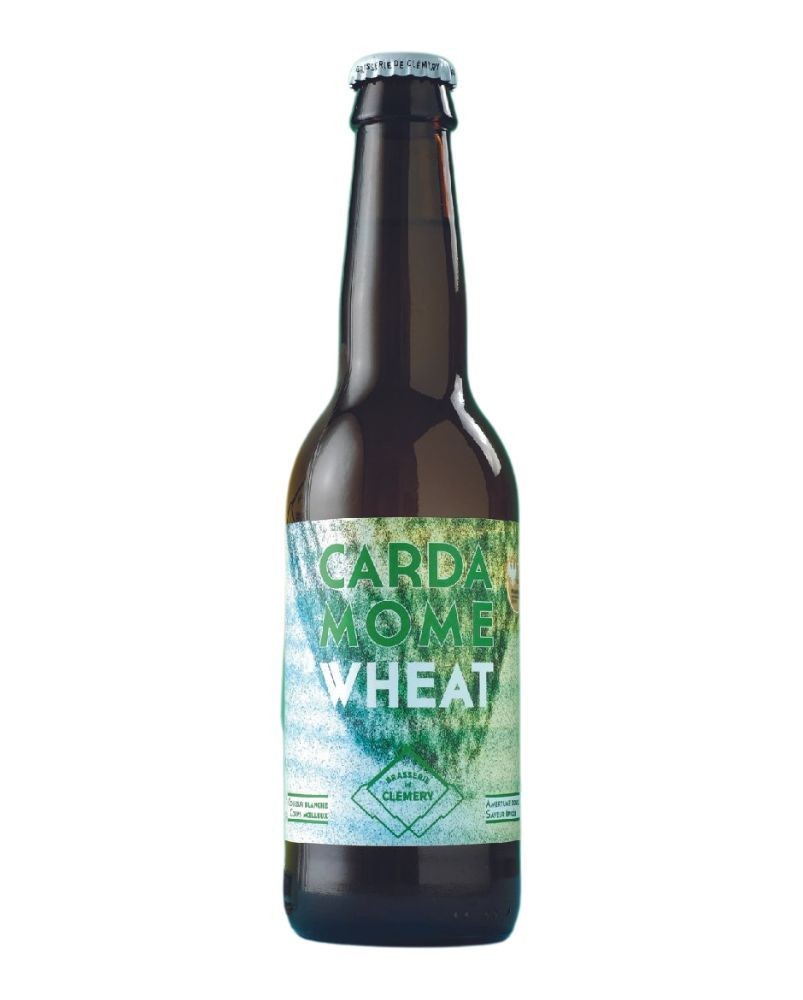 Bière Cardamome Wheat bio 33cl, produite par la Brasserie de Clémery à Lesménils (54, Meurthe-et-Moselle)