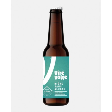 Bière sans alcool Vire Volte 33cl, produite par la Brasserie de Clémery à Lesménils (54, Meurthe-et-Moselle)