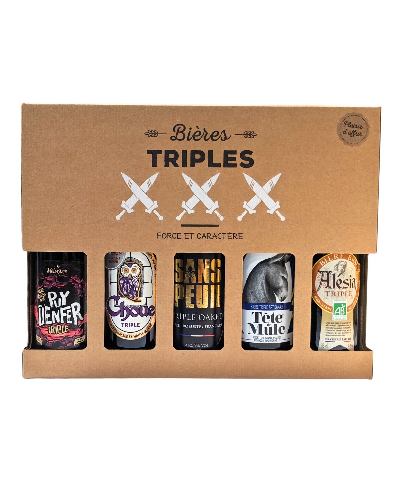 Coffret 5 bières Triples artisanales