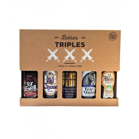 Coffret 5 bières Triples artisanales