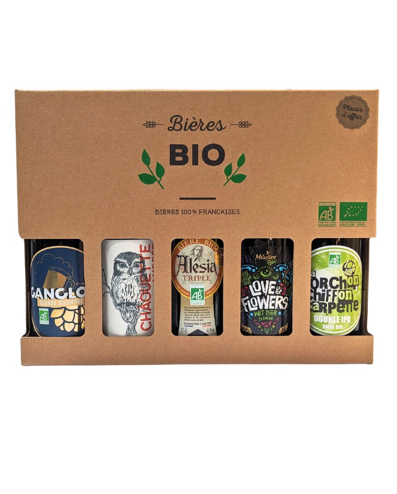 Coffret 5 bières bio artisanales