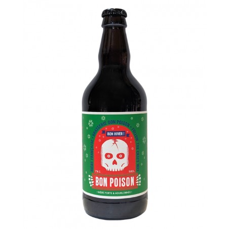 Bière Bon Hiver 50cl, produite par la brasserie Bon Poison à Metz (57, Moselle)