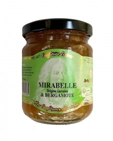 Confiture extra de mirabelle et bergamote, produite en Lorraine par les Confitures de Stanislas