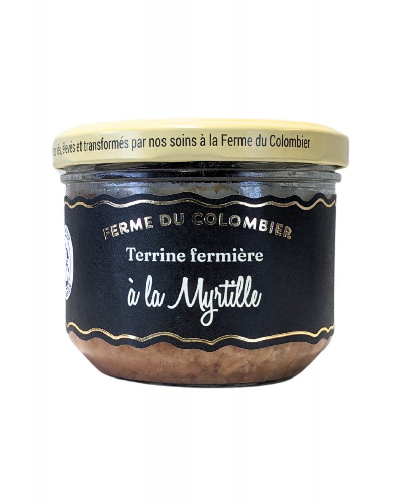 Pâté de campagne à la myrtille des Vosges, produit par la Ferme du Colombier (Villote-sur-Aire, 55)