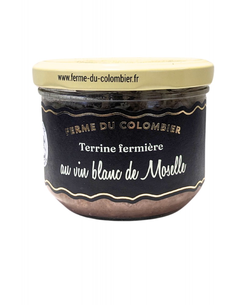 Pâté de campagne au vin blanc de Moselle, produit par la Ferme du Colombier (Villote-sur-Aire, 55)