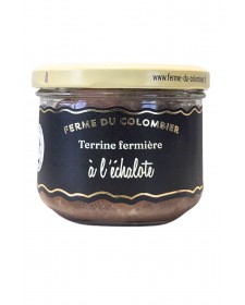 Terrine de porc à l'échalote 180g, produite par la Ferme du Colombier à Villote-sur-Aire (55)